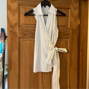 Ann Taylor Wrap Collared Blouse